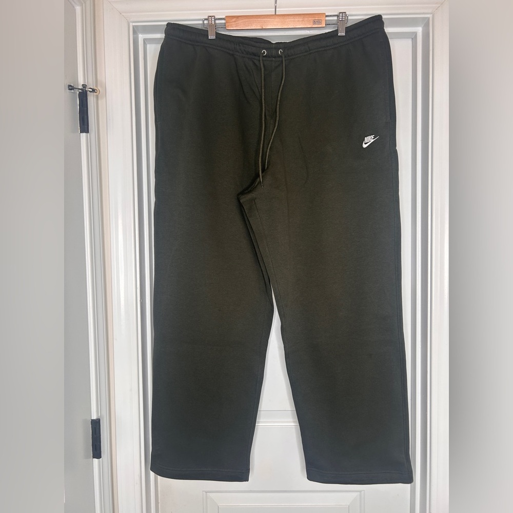 Nike Men’s Sportswear ClubMen's Fleece Bungee Pants, Sequoia Olive Green, XXL